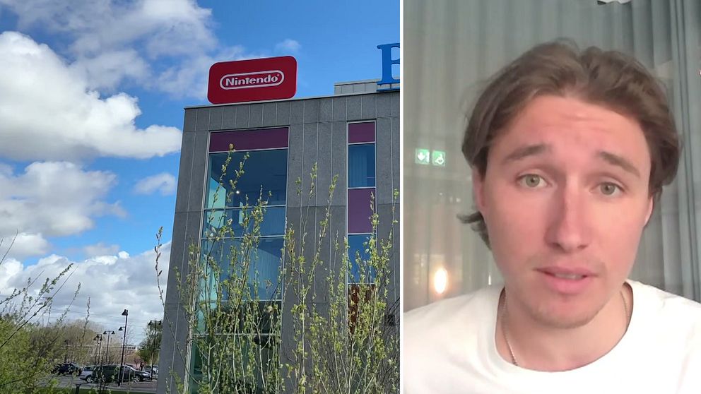 Tvådelad bild. Till vänster bild på Bergsala ABs kontor. Till höger bild på SVT:s spelredaktör Daniel Wyser
