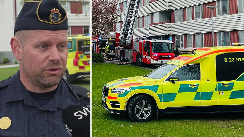 Polis om brand i flerfamiljshus i Örebro