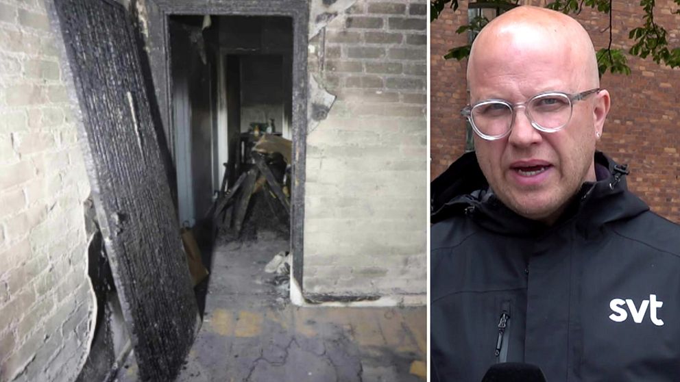 utbränt rum i lägenhet