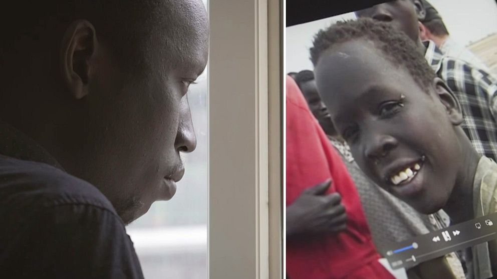 Delad bild. Vänster: Silhuett vid fönster. Höger: Personer i en livlig miljö.