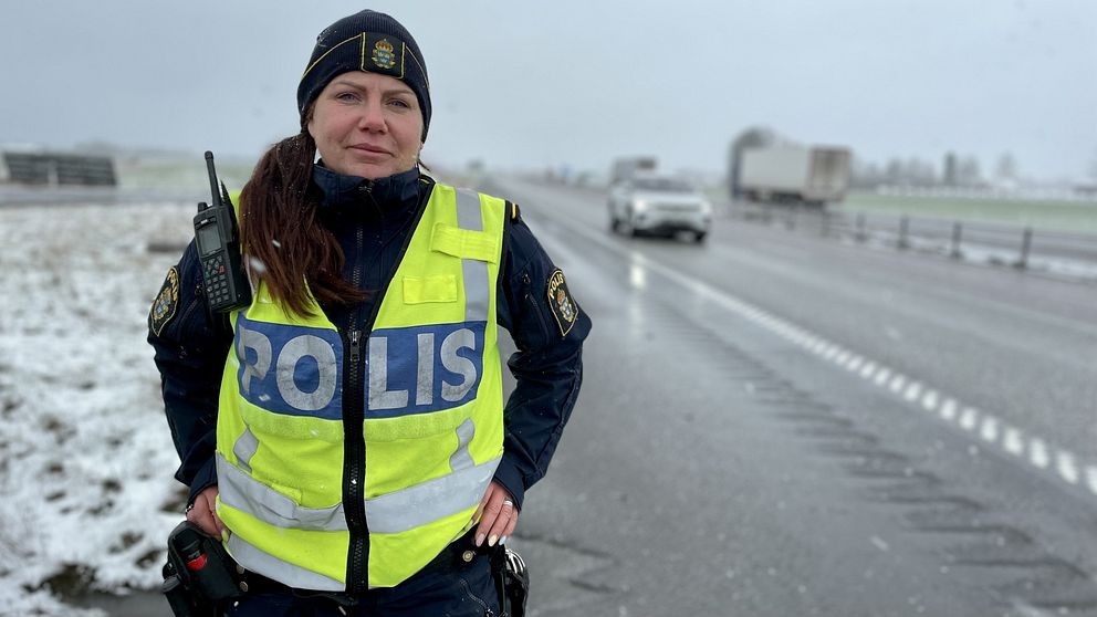 Andrea Tufvesson, trafikpolis, E4 Östergötland