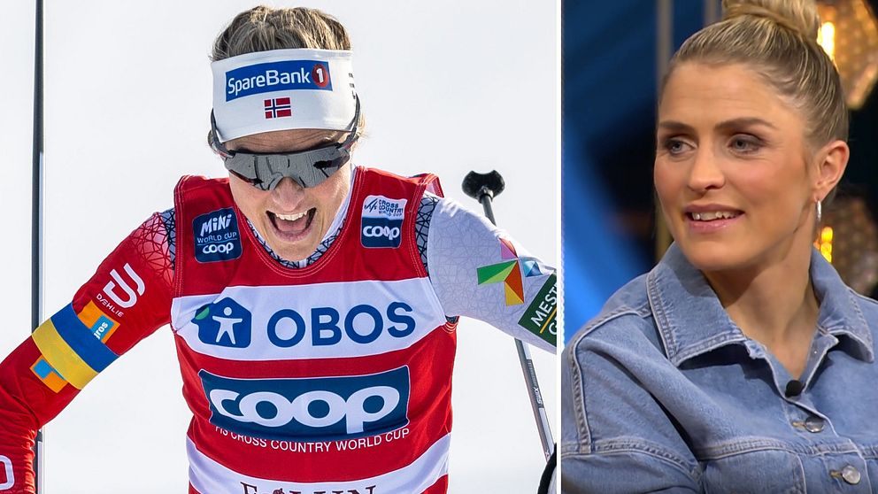 Therese Johaug pressades av Carina Bergfeldt om en comeback.