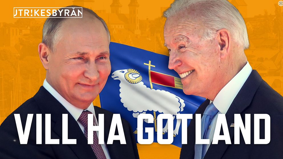 Kollage med Putin och Biden