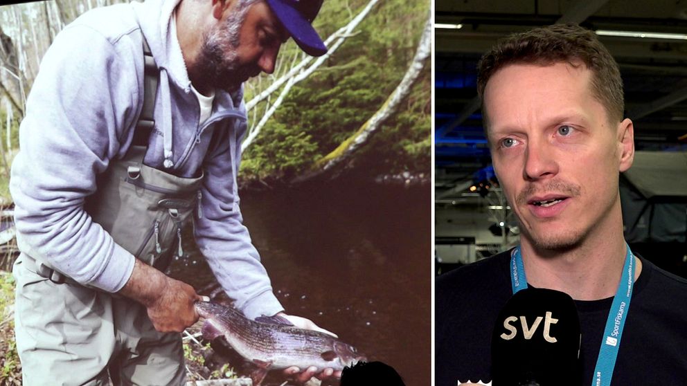 Man med skägg håller i en Vätterharr