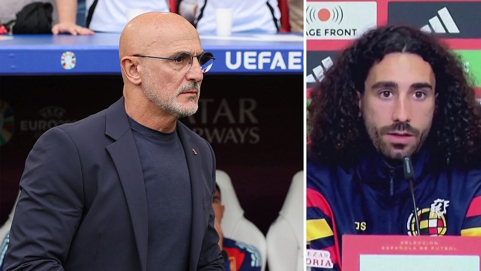 Luis de la Fuente och Marc Cucurella.