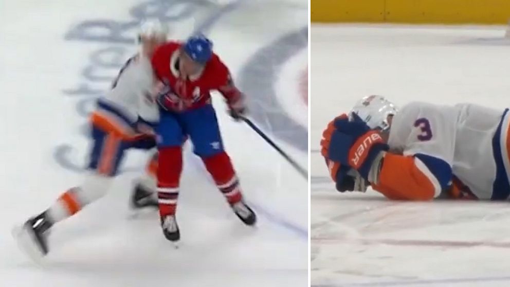 Brendan Gallagher tacklade Adam Pelech fult i NHL.