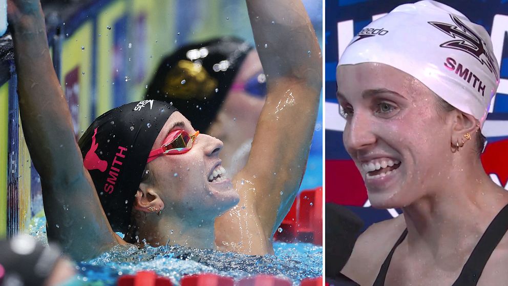 Amerikanskan Regan Smith krossade världsrekordet på 100 meter ryggsim.