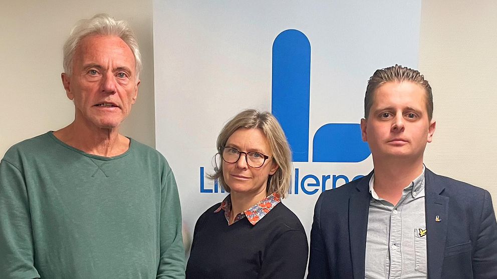 Reidar Svedahl, Anna Drake och Alex Nejdemo från Liberalerna i Norrköping