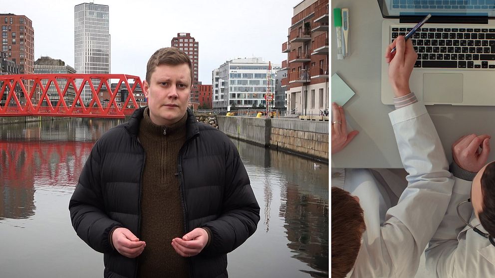 SVT:s reporter Otto Johansson på plats i Malmö.