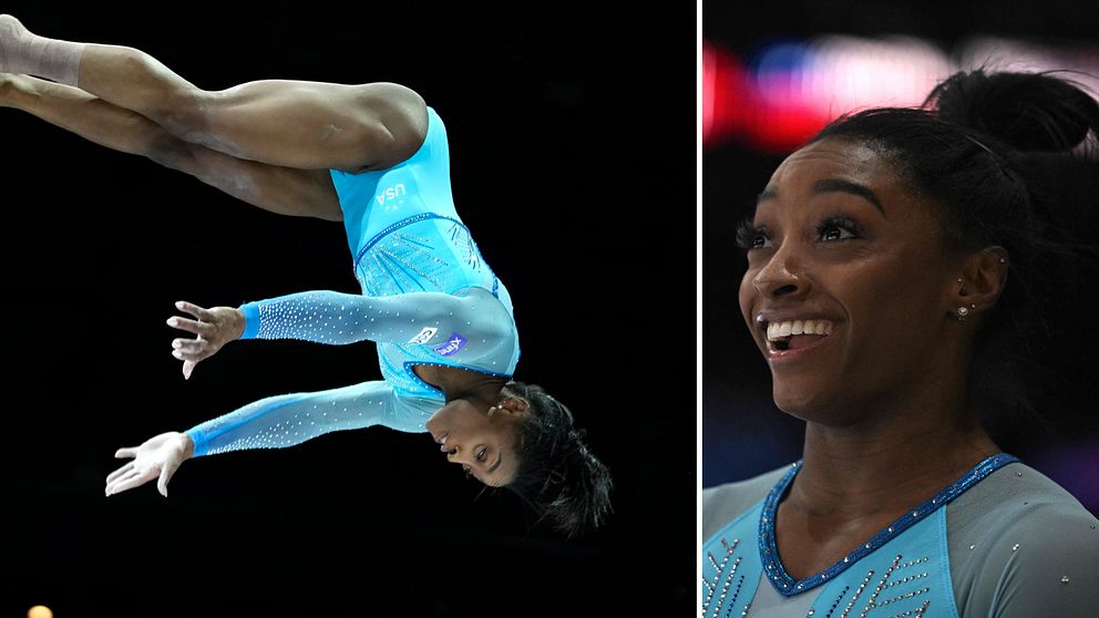 Simone Biles historisk efter att ha utfört en Yurchenko dubbel i pik på ett mästerskap