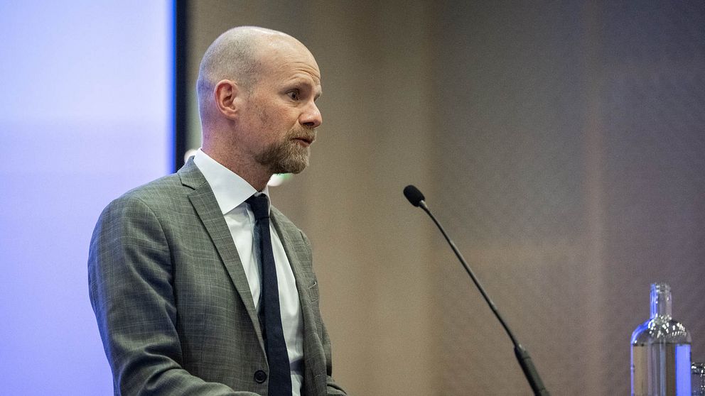 Mattias Grafström på Svenska fotbollförbundets årsmöte.
