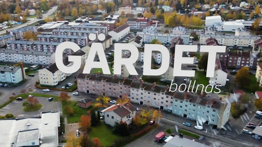 Drönarbild över Gärdet i Bollnäs.