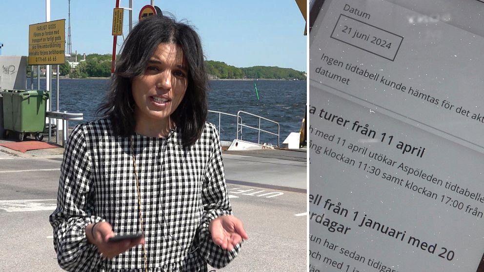 Reporter Karin Karltun på fäjeläget och så en tom tidtabell