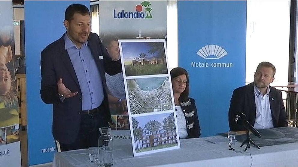 Bilden är från en tidigare presentation av den planerade bad- och semesteranläggningen i Motala.