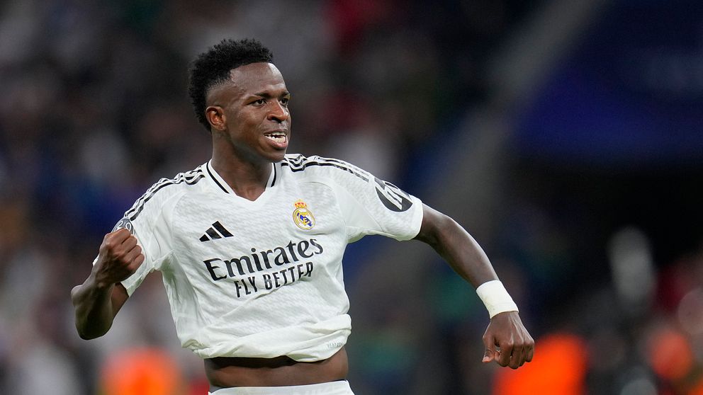 Vinicius Junior gjorde hattrick när Real Madrid vann med 5-2 i Champions League.