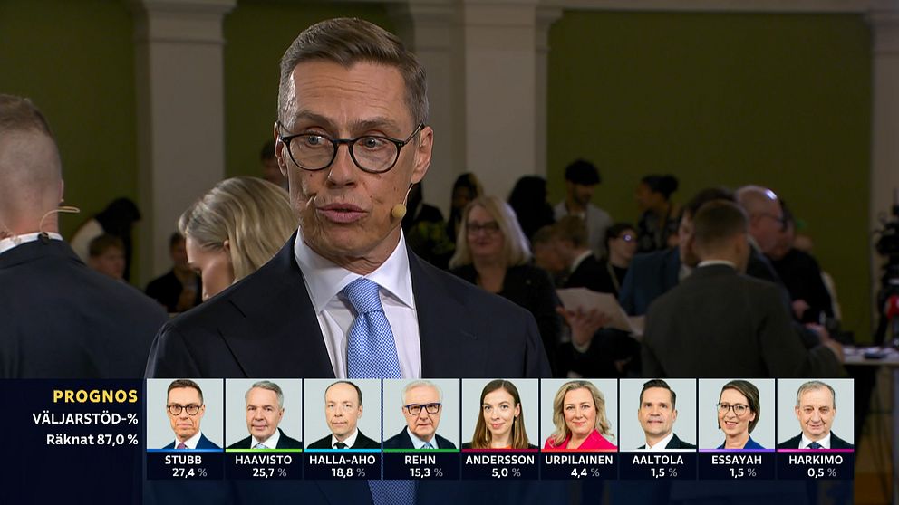 Alexander Stubb i Yles valvaka