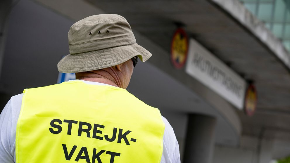 En strejkvakt i Malmö.