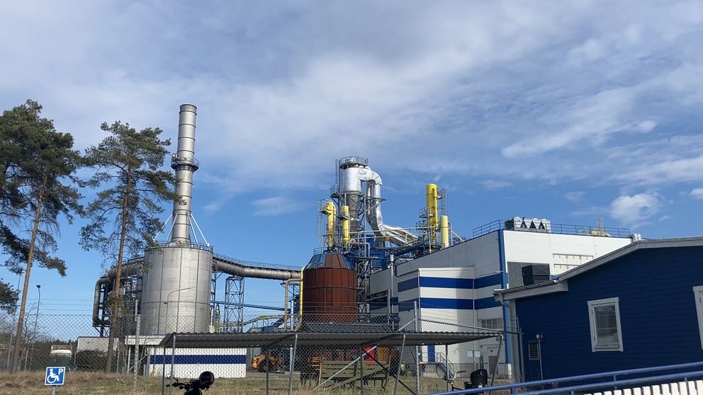 En silo som brann på IKEA i Hultsfred