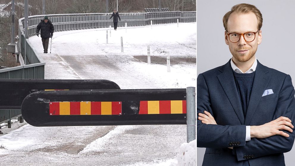 en väg och en man