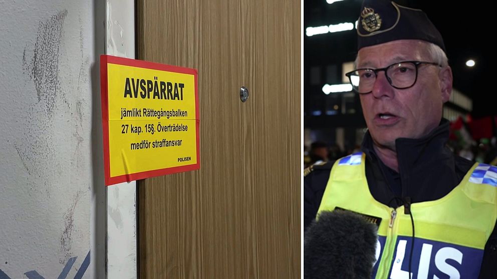 polis, avspärrad lägenhet