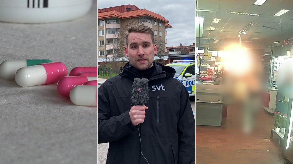 Adhd-mediciner, reporter och kvinna som tänder eld på matbutik i Västerås.