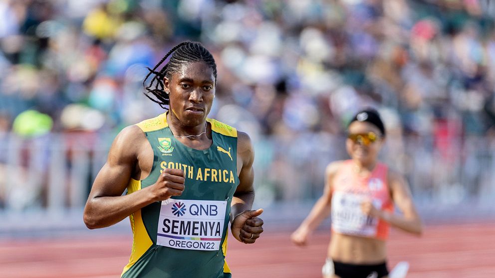 Caster Semenya i försöket på 5 000 m under friidrotts-VM i Eugene, USA, förra året. Hon blev utslagen och nådde inte final.