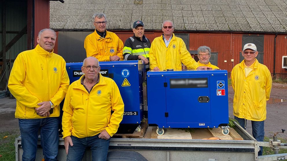 Lions står vid elverken som ska till Ukraina.