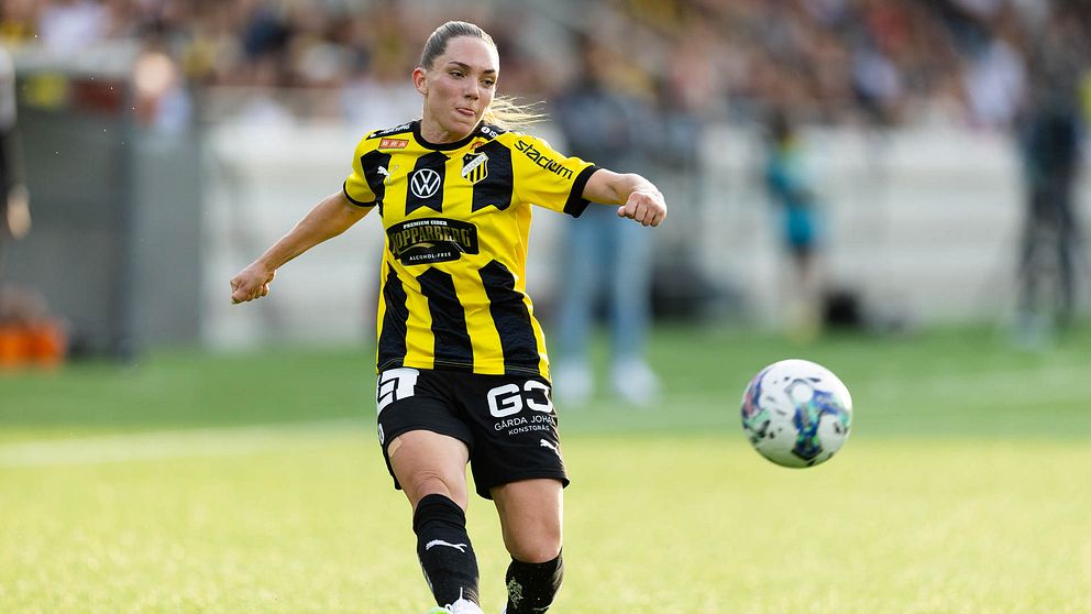 Häckens Elin Rubensson i en match i Damallsvenskan