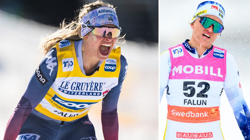 Jessie Diggins starkast idag och även totalt under säsongen.