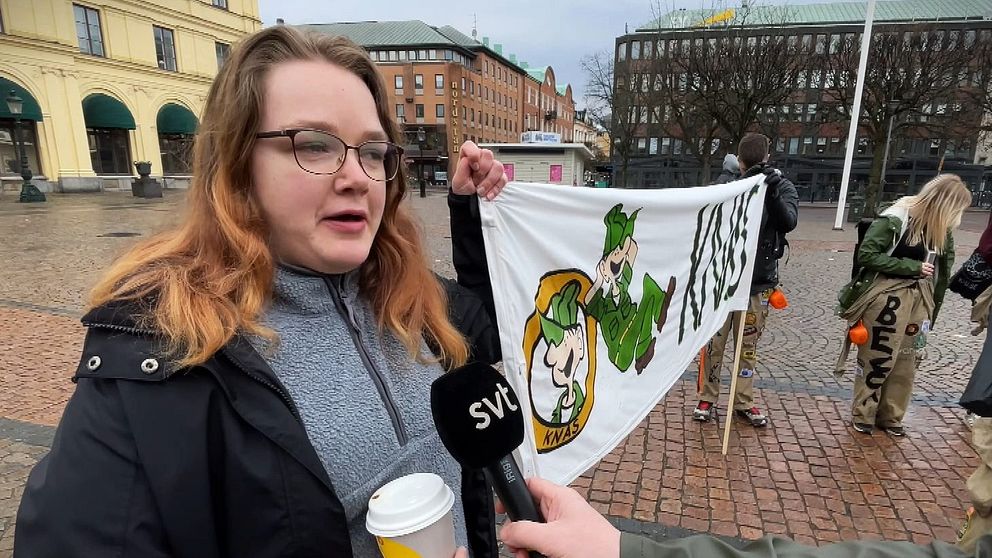 Studenten Ida Handell Mood firar valborg i Karlstad.