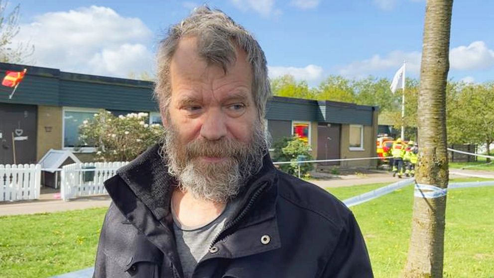 Stefan Lindahl är en av dem som har fått evakueras efter branden i Åstorp.