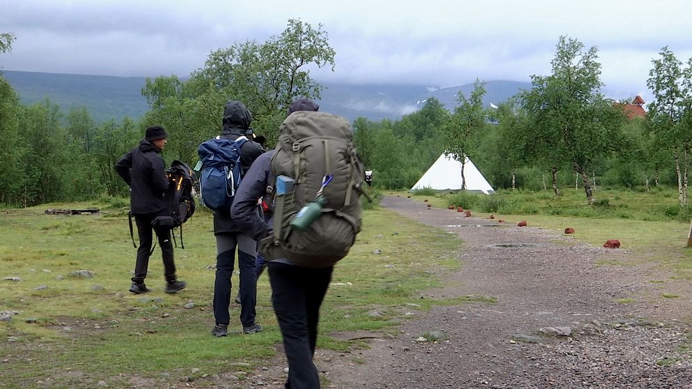 Vandrare i fjällen.