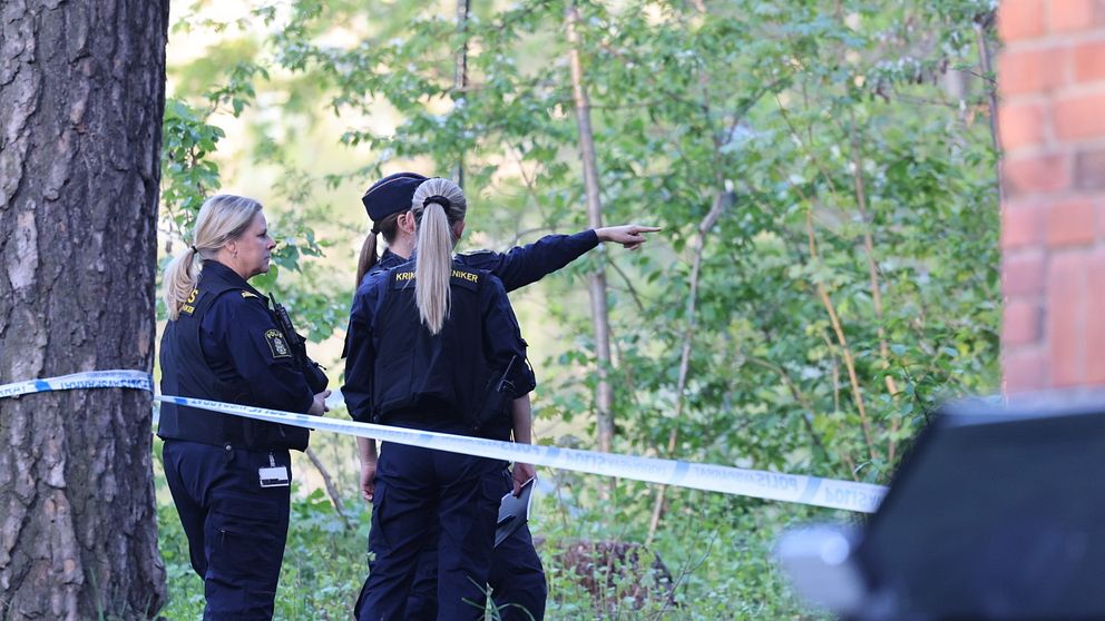 Poliser, brottsplats Stockholm