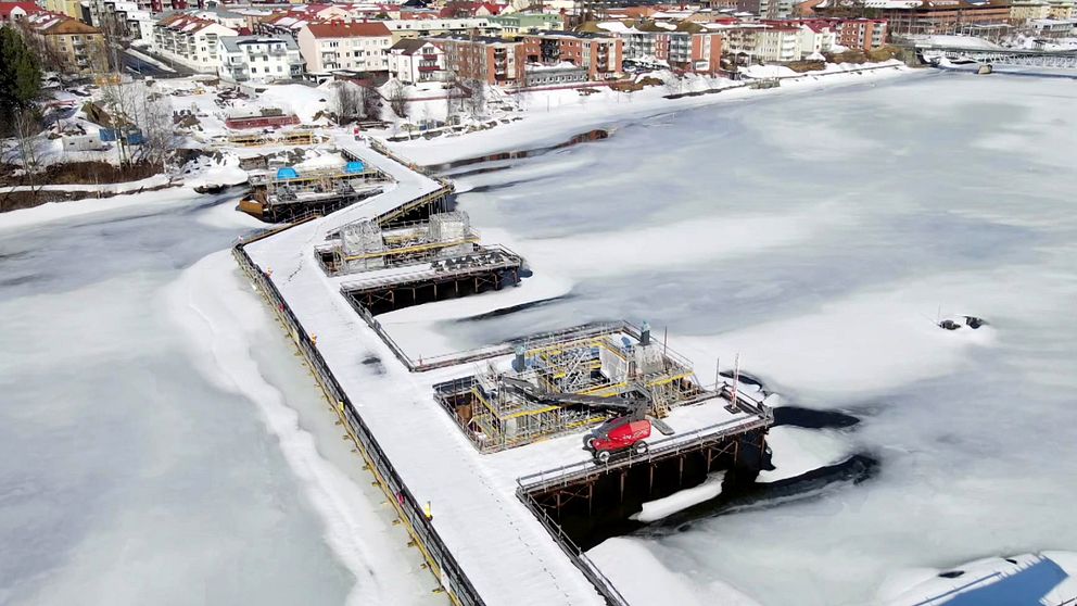 Drönarbild över Karlgårdsbron