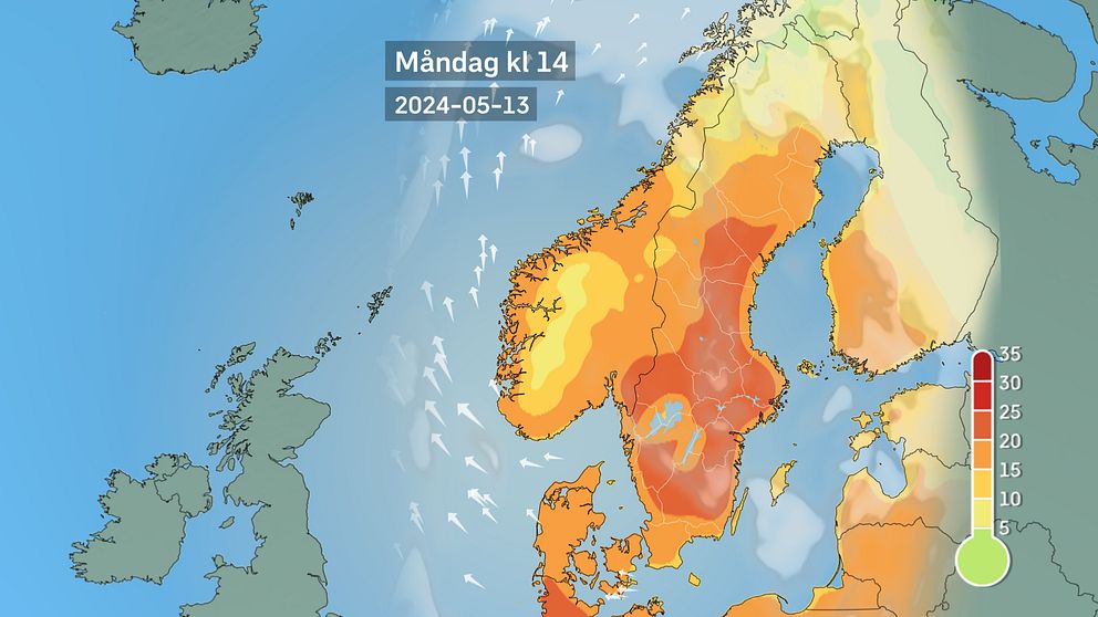 Vädret i morgon, vädret i dag – se prognosen för hur det blir i Sverige kommande dagar