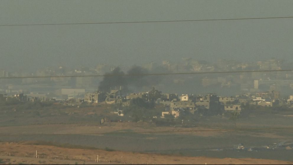 Vy över Gaza under den tidiga fredagsmorgonen