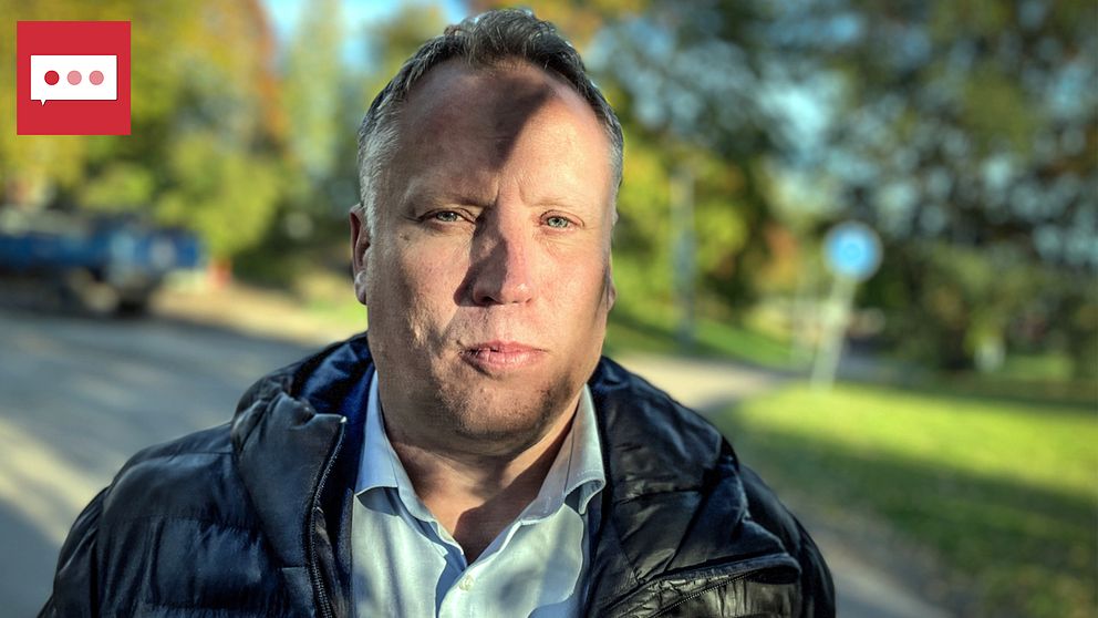 Kommundirektören Jörgen Olsson i Borlänge svarar på frågor om kommunens hantering av den pedagog som konfronterats av webbsajten Dumpen