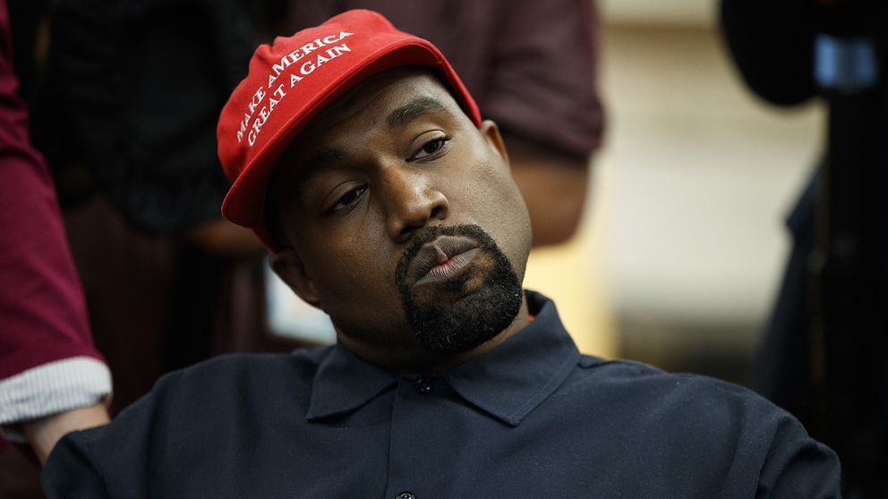 Kanye West under ett möte med USA:s ex-president Donald Trump