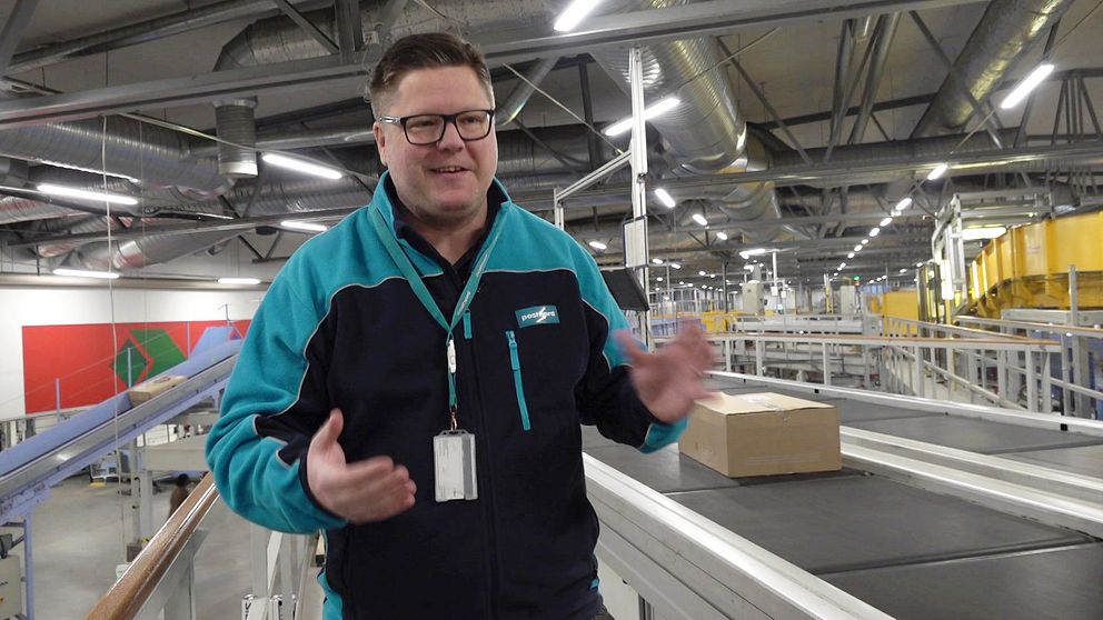 Terminalchefen på Postnords terminal i Segeltorp
