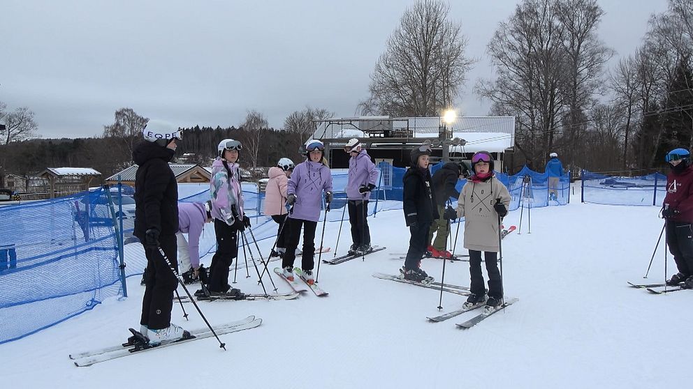skidåkare ragnhildsborgsbacken