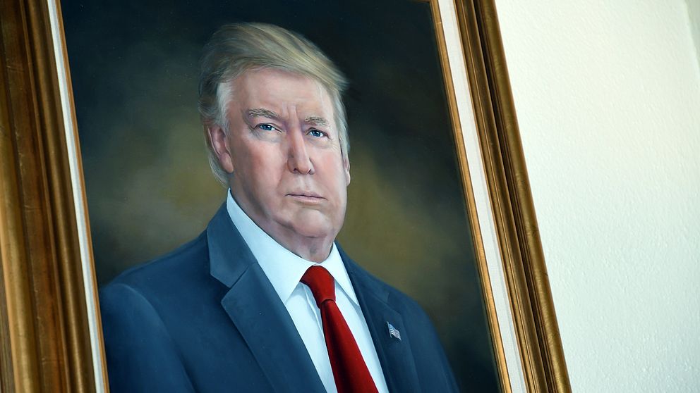 Sarah Boardmans omtalade porträtt av Donald Trump.