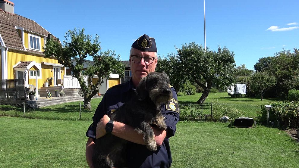 Robert Loeffel med sin hund GW Persson