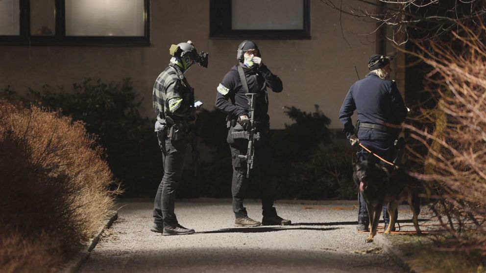 Personal på plats på Lidingö efter explosionen