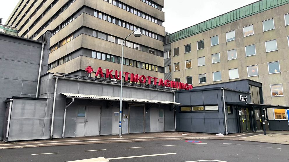 Bild utanför akutmottagningen i Lund.