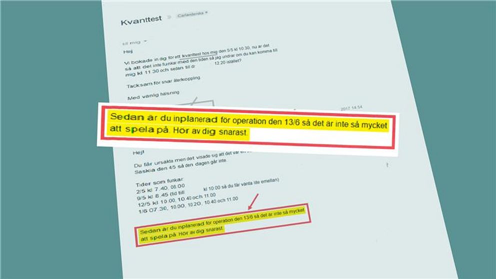 Bilden visar en konversation mellan ”Sofia” och Calanderska