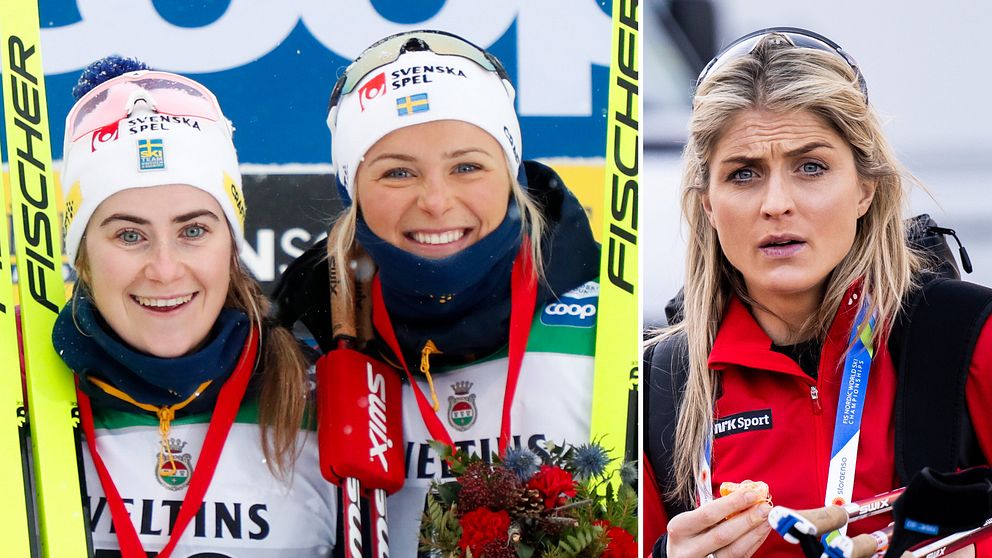 Ebba Andersson, Frida Karlsson och Therese Johaug.