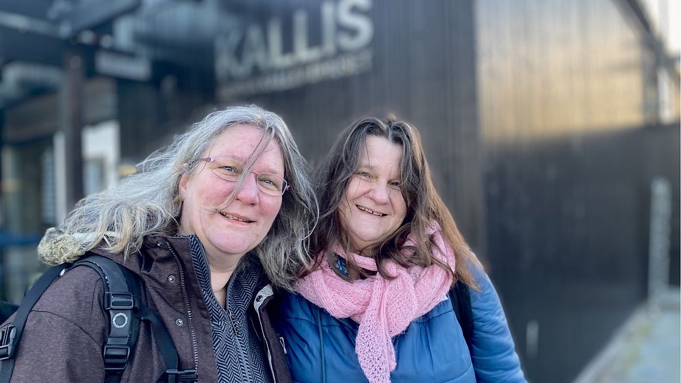 Kristina och Anette Breindl är tyska kallbadsturister i Helsingborg.