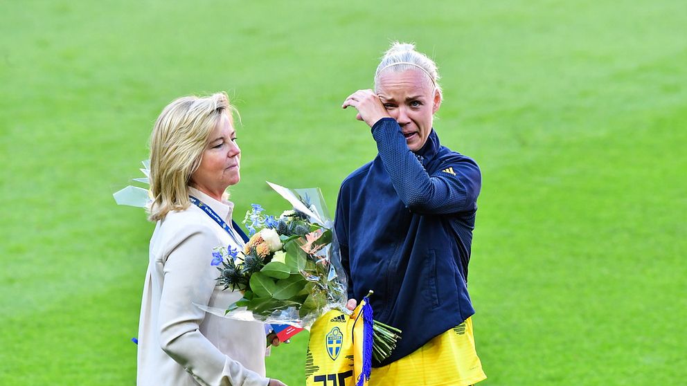 Marika Domanski Lyfors och Caroline Seger