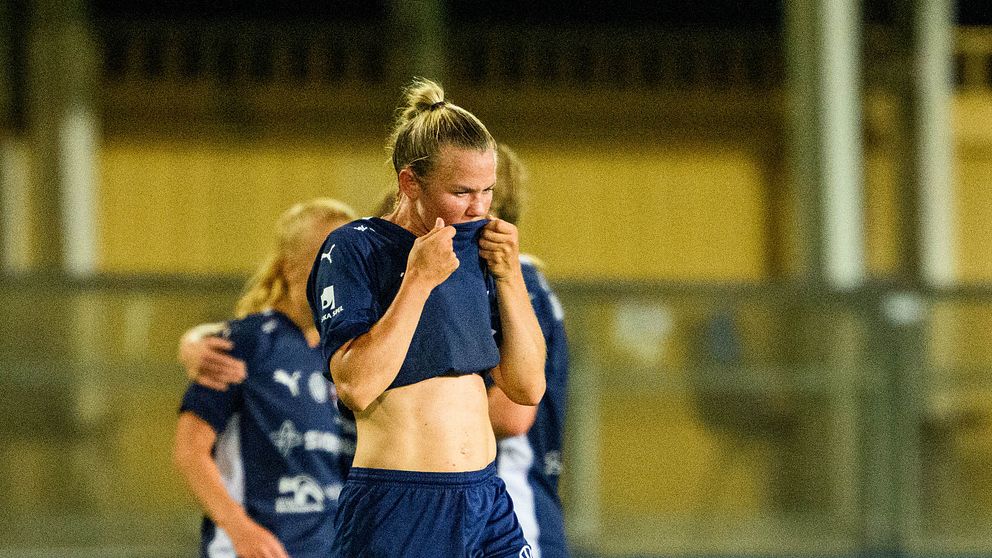Rosengårds Jessica Wik deppar efter en match i Damallsvenskan