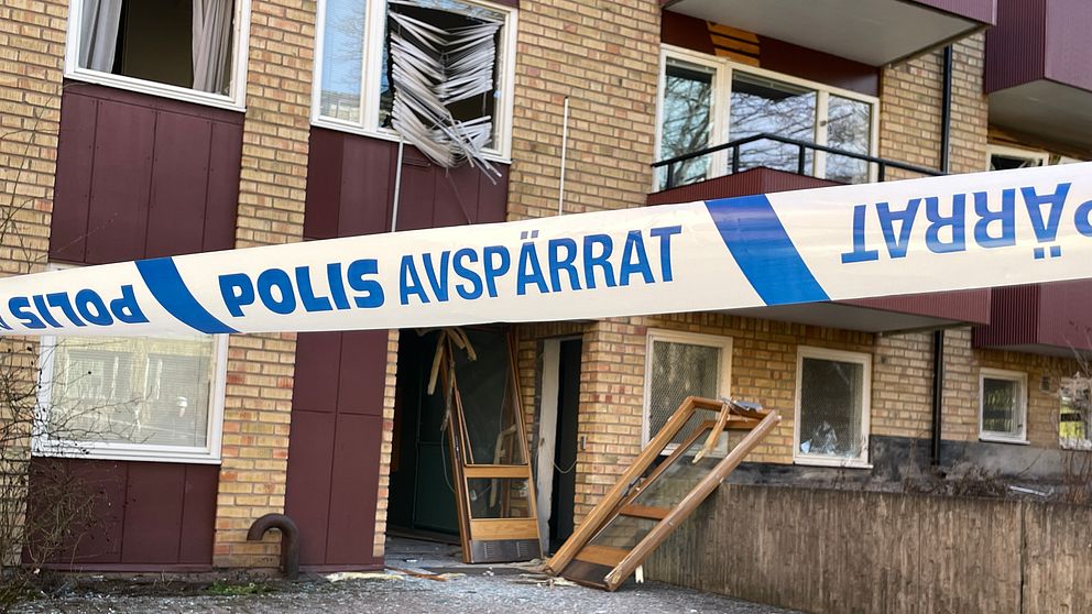 Fastighet i Linköping där explosion skett